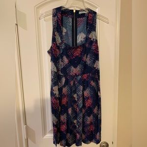 LIKE NEW Kimchi Blue Urban Outfitters Sleeveless Blue/Pink/Grey Mini Dress S: 8